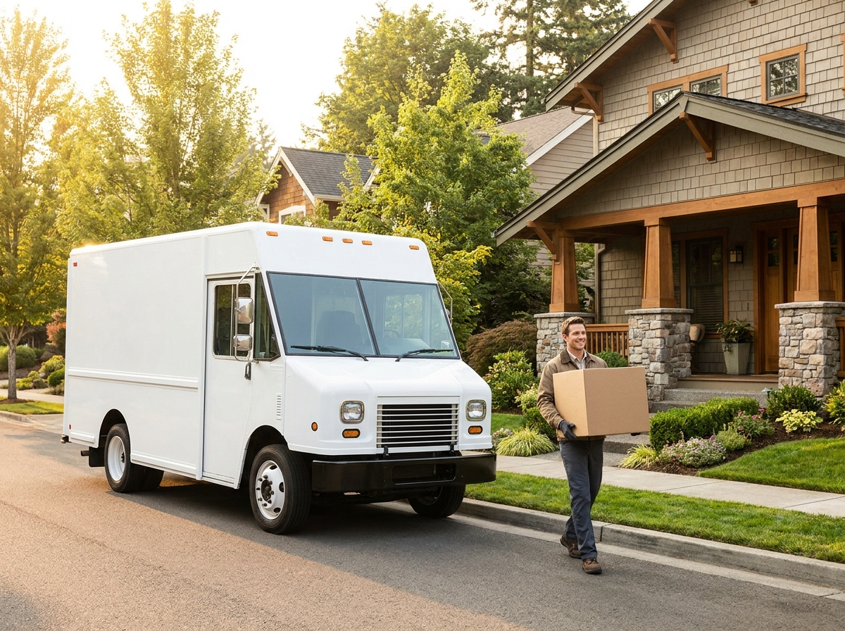 Furniture delivery to a home