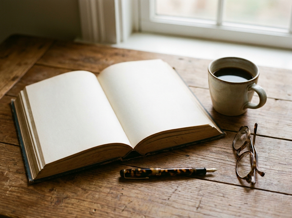 Open research book and notes