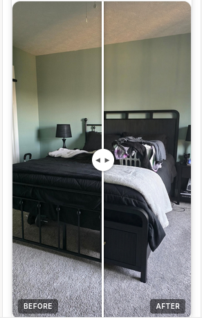 Before and after comparison slider